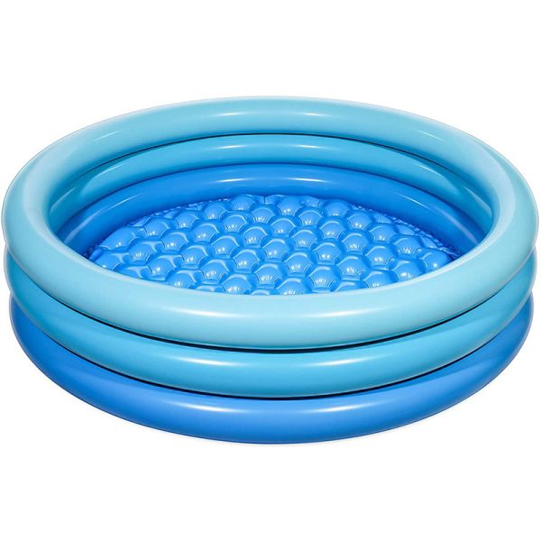 Customizable Size Stackable Inflatable Kiddie Pool with Quick-release Valve for Kids Summer Fun