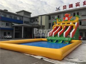 Wholesale Custom Dinosaur Slide Inflatable Water Park With Pool For Summer from china suppliers