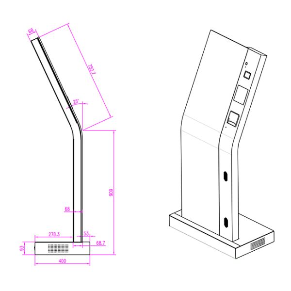 30 Inch Smart Interactive Transparent OLED Display Unit With HDR 600cd Brightness For Commercial Use