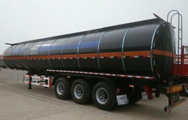 Quality Heating Asphalt Tank Semi Trailer 35 - 60cbm 3 Axle Insulated Tanker Trailers for sale
