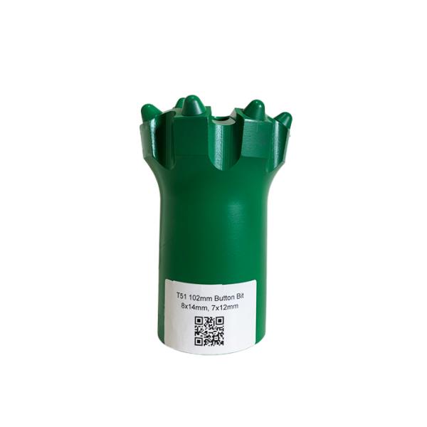Conical Button Type Top Hammer Drill Bits T51 102mm Flat Face Drill Bit