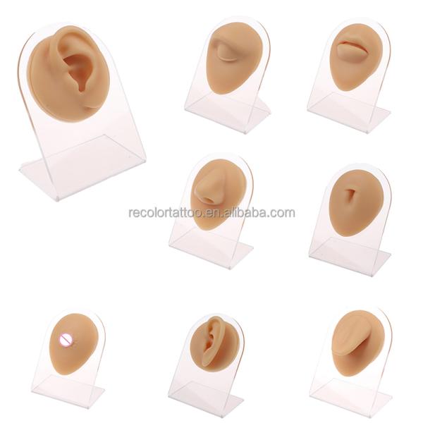Silicone Tattoo Model for Practice Human Body Ear Nose Lip Display Piercing Training Permanent Makeup Tool