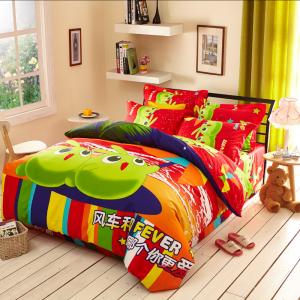 Bamboo Reactive Printed 3d Duvet Cover Bedding Sets For Home Bedroom / Hotel