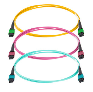 2m 7ft MTP Patch Cord Plenum OFNP MPO Patch Cord Cable 3.0mm MTP 12F APC Female Elite