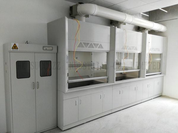 Full Steel Laboratory Fume Cupboards PP / PVC Duct With 30W / 40W Lighting