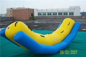 China Swimming Pool Inflatable Water Games Equipment Blow Up Banana Boat For Rides on sale