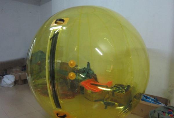 Quality Yellow Ball Inflatable Walk On Water Ball For Children Amusement for sale