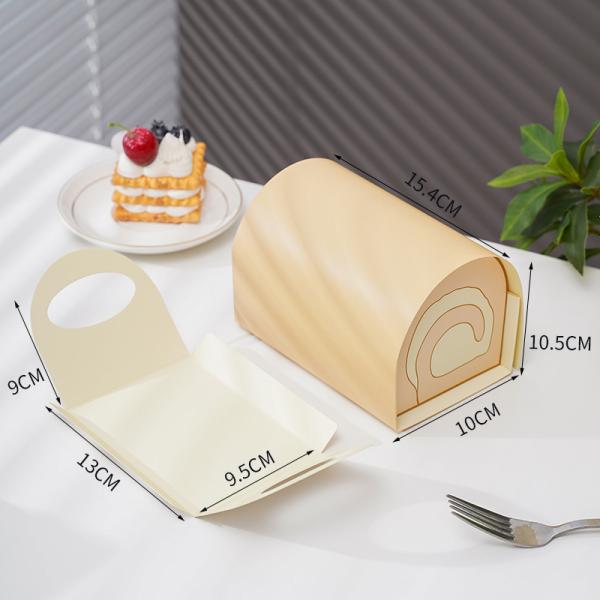 Arch Cake Roll Box Customizable Swiss Roll Packaging Logo Printing Ready Mousse Dessert Display Boxes