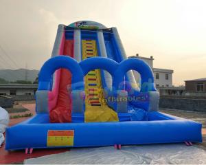 Wholesale 0.55mm PVC Outdoor Inflatable Water Slide Into Pool  / Giant Slip N Slide from china suppliers