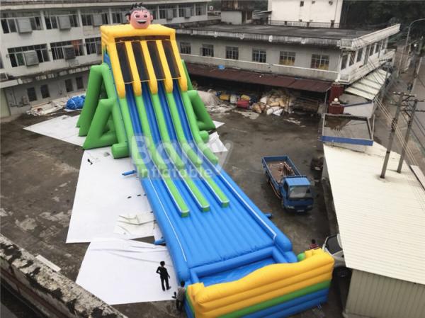 Quality Commercial Grade 4 Lanes Wet Giant Inflatable Water Slide For Big Event for sale