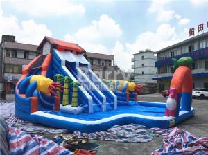 Wholesale House Shaped Slide Portable Inflatable Water Park Aquapark inflatable water amusement park For Outdoor Ground from china suppliers