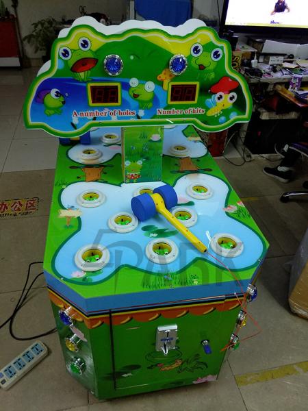 2 Players Kids Coin Operated Ticket Redemption Machine Hit Frog cheap carnival Game
