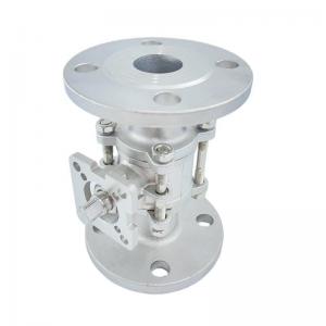 China Pn16 SS304/SS316 Stainless Steel Three-Piece High Platform Flanged Ball Valve Water on sale
