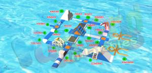 Wholesale Tarpaulin Inflatable Water Toys Floating Water Park With Air Pump from china suppliers