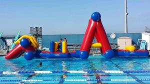 Wholesale Colorful PVC Inflatable Water Park 10 Peoples Obstacle Course from china suppliers