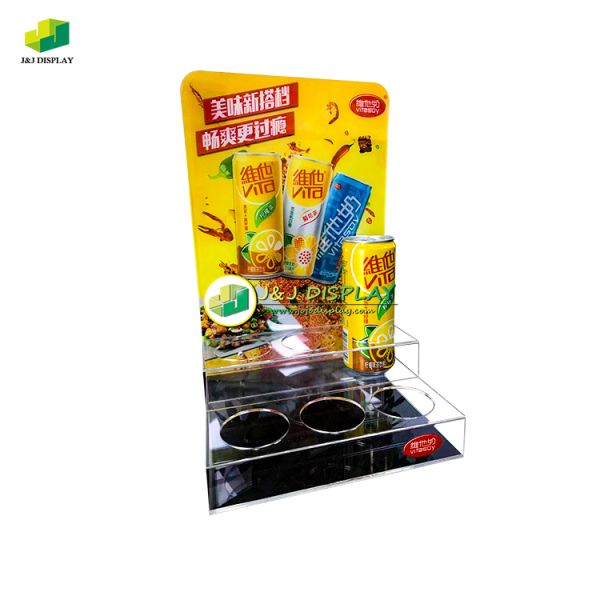 Desktop Display Plastic Acrylic Stand Transparent For Custom Supermarket Beverage