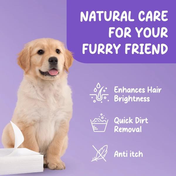 Extra Thick Pet Cleaning Sheets Disposable Lightweight Dog Shampoo Sheets For Indoor Clean