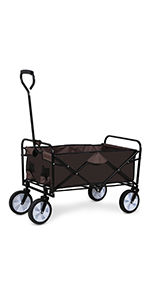 Folding Garden Cart’S Telescoping Adjustable Handle Locks And Extends Allows Effortless Transport