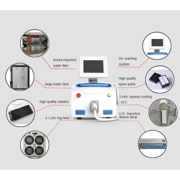 Portable Opt Elight Rf Laser Machine Humanized Bending Design Better Cooling