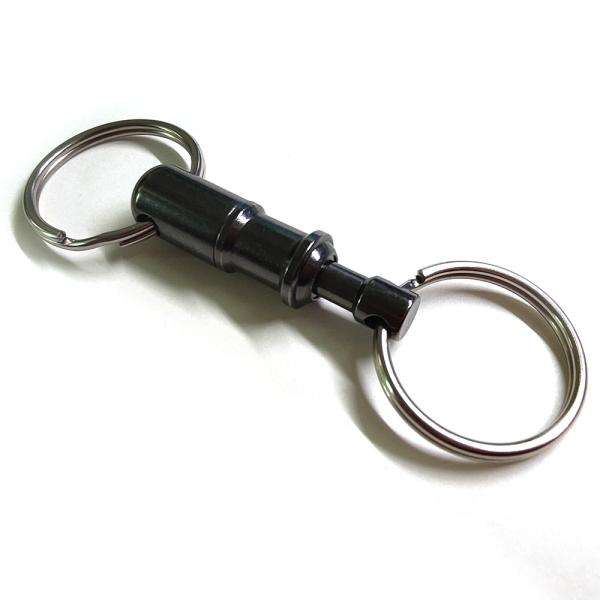 Removable Keyring Quick Release Keychain Dual Detachable Key Ring Snap Lock Holder Steel Pull-Apart Key Rings