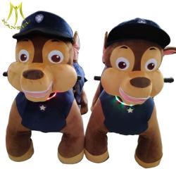 China Hansel popular walking animal rides for shopping mall non coin motorized plush riding animal for kids for sale