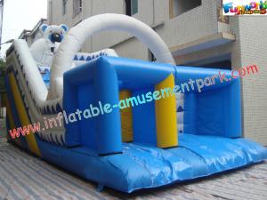 China Outside Commercial grade 0.55mm PVC tarpaulin waterproof Inflatable long slip n slides on sale