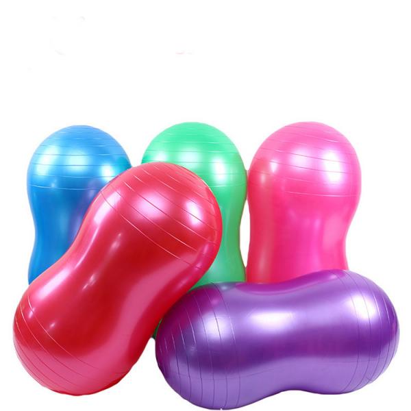 Quality PVC Peanut Yoga Balance Ball Fitball Body Building Sports Exercise Gym for sale