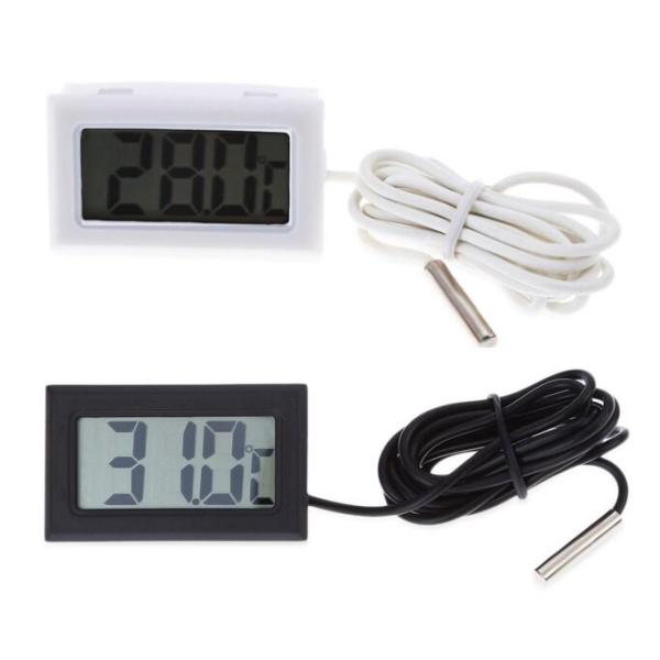 Small Digital Refrigerator Freezer Thermometer ABS Plastic Material With 1 Meter Wire
