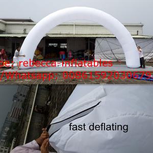 China Nylon Fabric white color lighting inflatable arch , inflatable advertising arch on sale