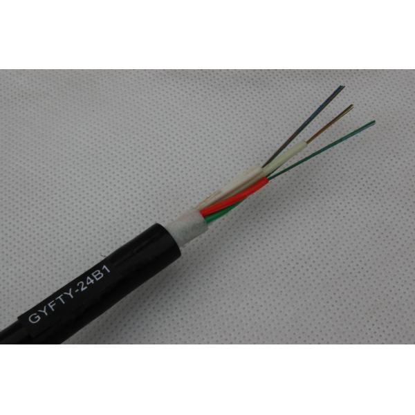 GYFTY Outdoor Aerial 24 Core Fiber Optic Cable with FRP Strength Member , ISO RoHS
