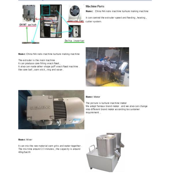 62KW/H Corn Grits Kurkure Making Machine Snack Food Making