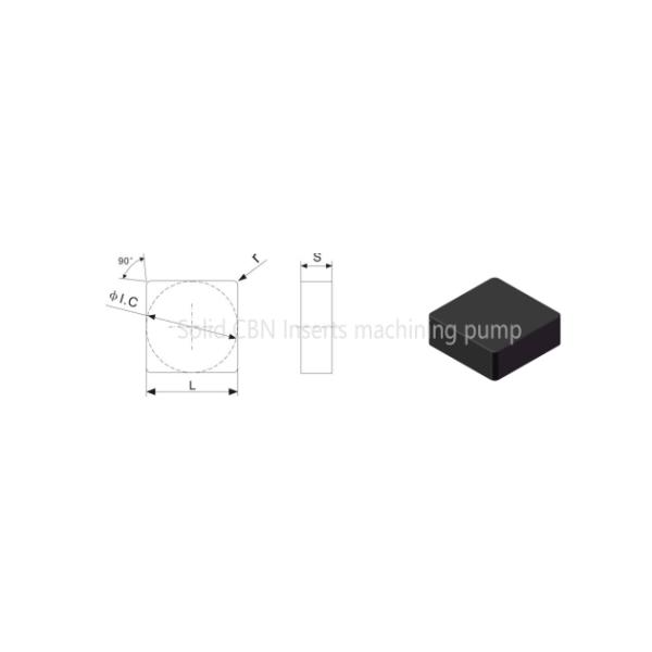 ISO Grades Solid CBN Inserts , Solid Cbn Turning Inserts High Speed Machining