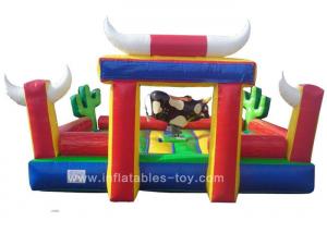 China Commercial Inflatable Sports Games Riding Machine Inflatable Mechanical Bull For Park on sale