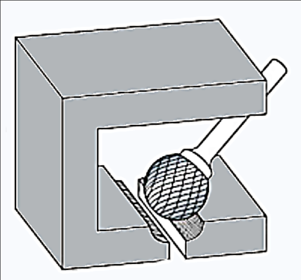 SD -3M Ball Shape Double Fine Cut Burr - Deep Mold Cavity Machining