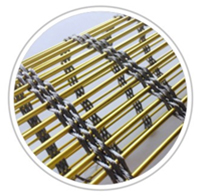 Cable Rod Architectural Wire Mesh Fabric For Facade Cladding Or Room Divider