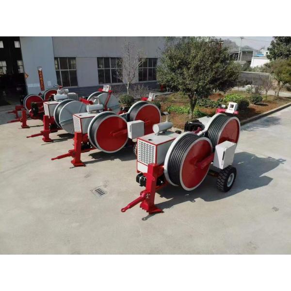 2x50KN Continuous Tension Hydraulic Tensioner with Diesel Engine and Electronic Control for Cable Stringing