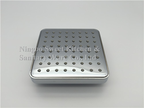 ABS plastic material 4inch square chrome plating shower head top shower overhead shower