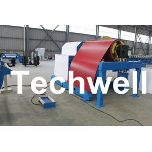 Active Uncoiling 15 Ton Hydraulic Uncoiler / Decoiler Curving Machine TW