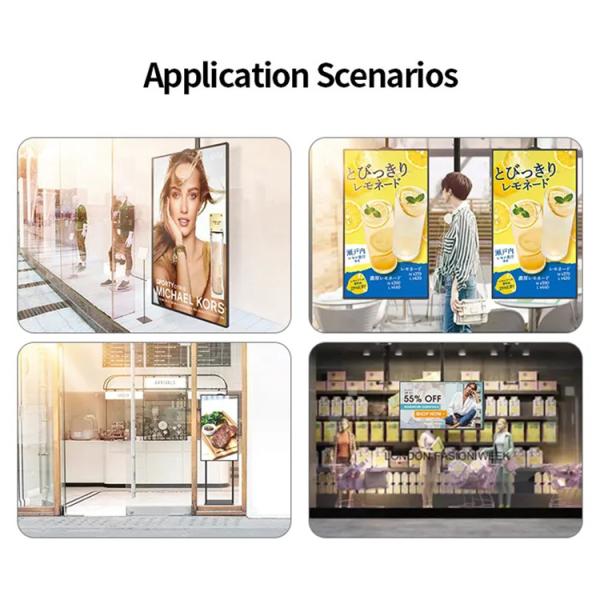 32"/43"/55"/65" Full HD Floor-Standing Digital Signage Display with Adjustable Stand - 1080P Commercial LCD Screen for Indoor Advertising