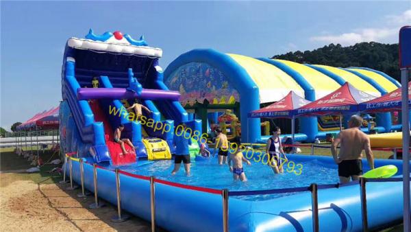 Quality water slide with pool for sale