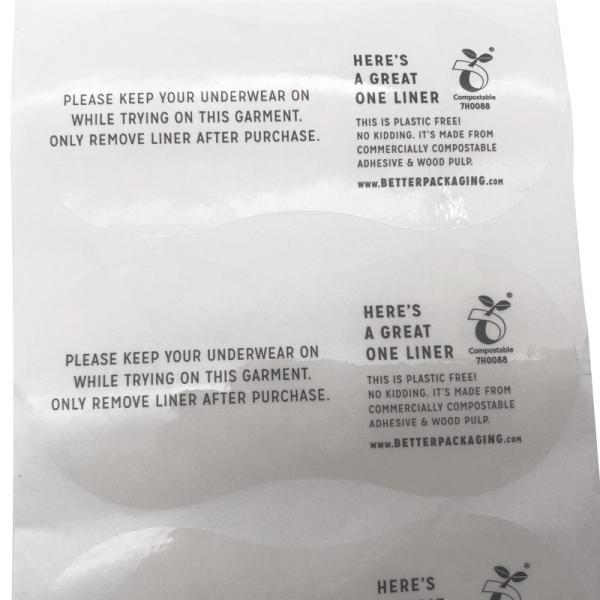 Round Printed Barcode Labels Biodegradable Food Packaging Label Roll