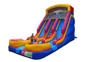 China Colorful Dry / Wet Kids Backyard Inflatable Water Slide Fire retardant on sale