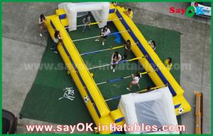 Wholesale inflatable party games for adults Yellow Inflatable Sports Games Inflatable Football Field / Soccer Pitch With Goal from china suppliers