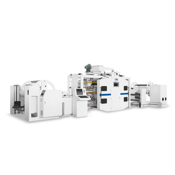Energy Cascading Flexographic Printing Machine 300m/min Small Footprint Flexo