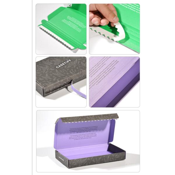 Recycled Corrugated Paper Box Self Sealing Shipping Paper Box Custom Zipper Retainer Box