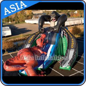 China Inflatable Gorilla Kongo Crazy Fight with Dinosaur Giant Slide on sale