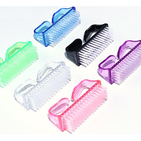 Plastic Fingernail Scrub Cleaning Brushes Handle Grip Nail Brush for Toes