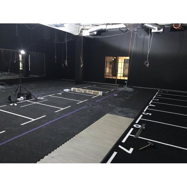 EPDM Interlocking Rubber Granule Mat Anti - Vibration Gym Flooring Interlocking Rubber Mat