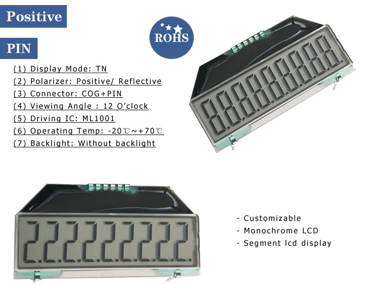 Driver IC HT1621 14Segment 16Segment 7 Segment Lcd Display Liquid Crystal Display Custom Black Va Tn Stn Lcm Monochrome