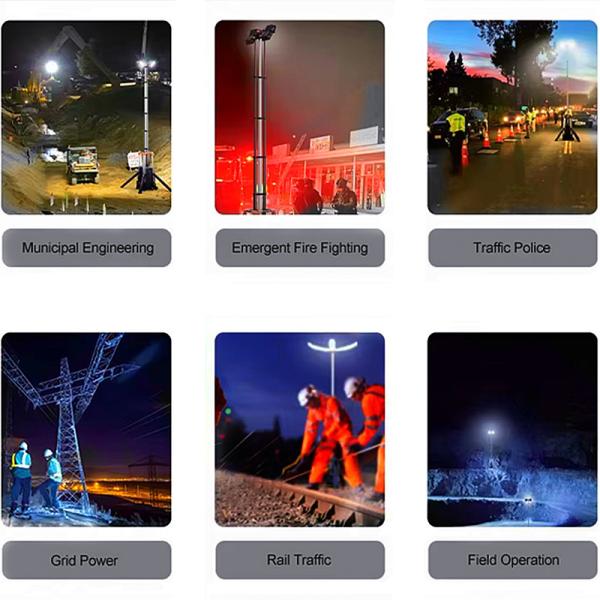High Efficiency Mobile Lighting Tower Mining Solar Light Tower Portable Light Towers